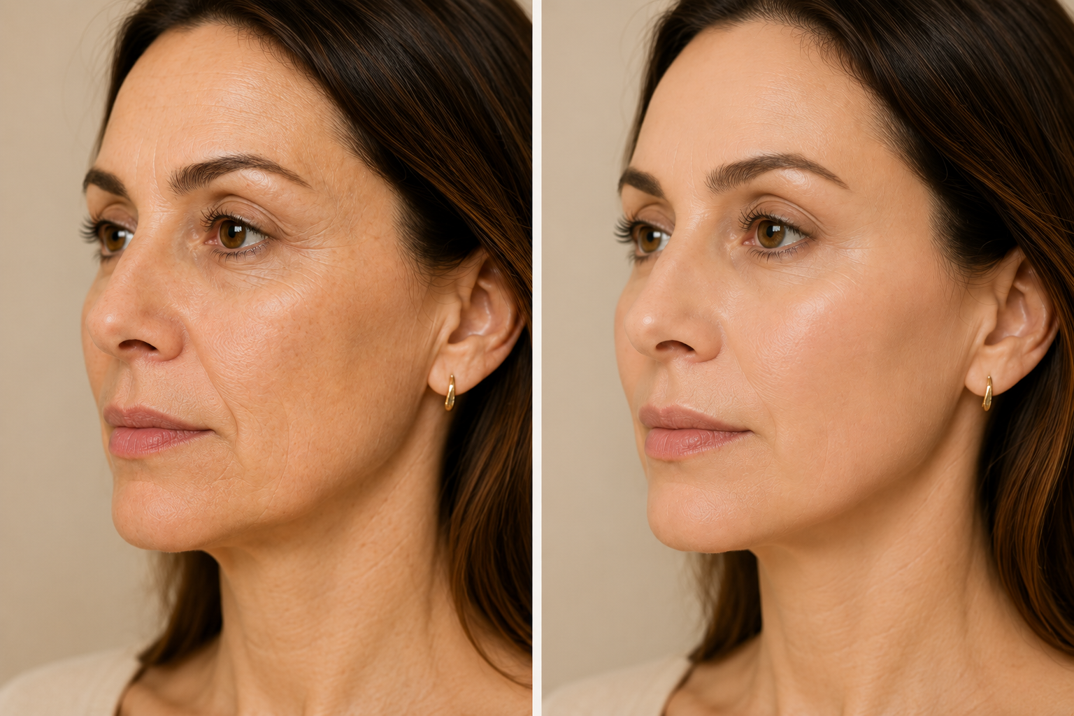 Antes e depois — Rejuvenescimento facial
