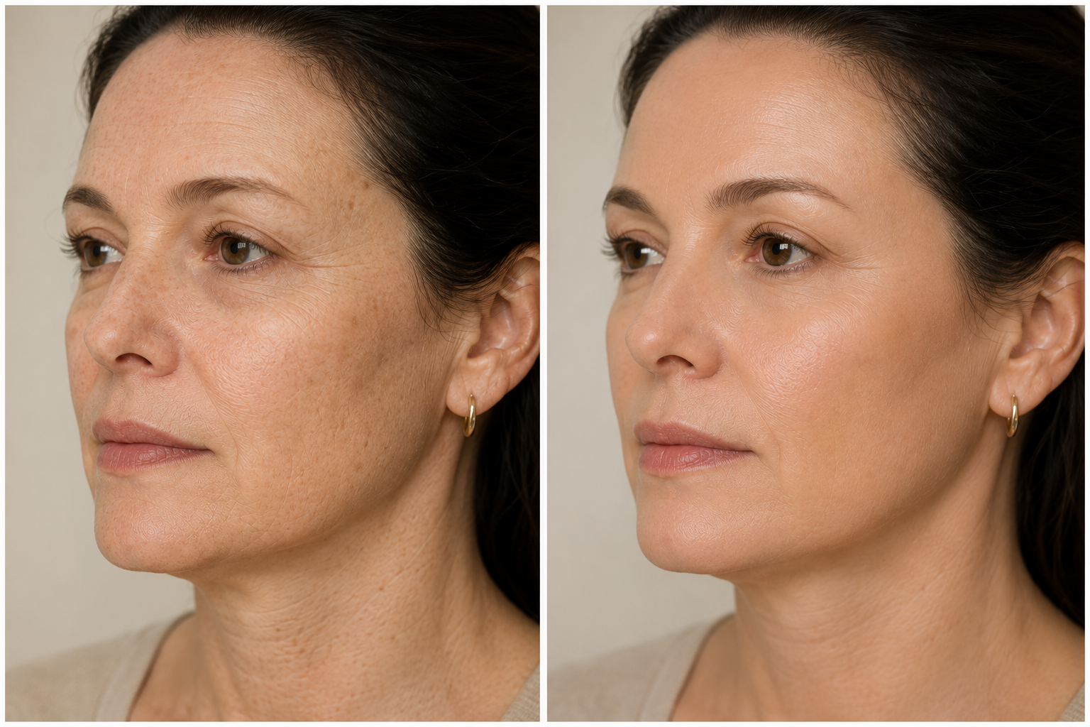 Antes e depois — Preenchimento